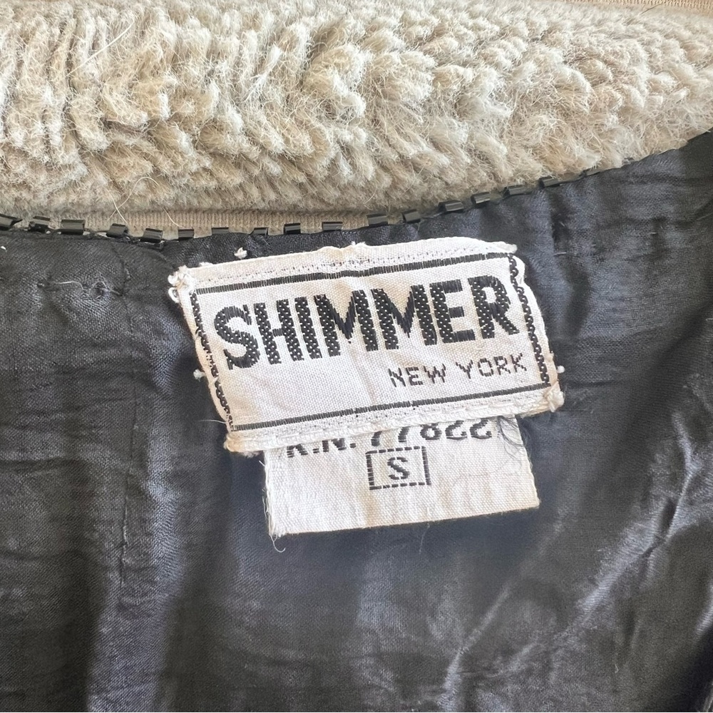 Vintage from the 80s Shimmer Black Sequin Vest - Picture 3 of 6